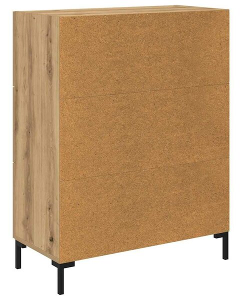 VidaXL Széf fiókkal kézműves tölgy 69.5 x 34 x 90 cm Faanyag