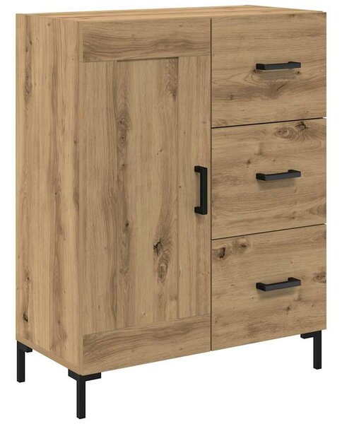 VidaXL Széf fiókkal kézműves tölgy 69.5 x 34 x 90 cm Faanyag