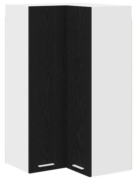 VidaXL Függő szekrény Riga Fekete tölgy és fehér 57 x 57 x 100 cm