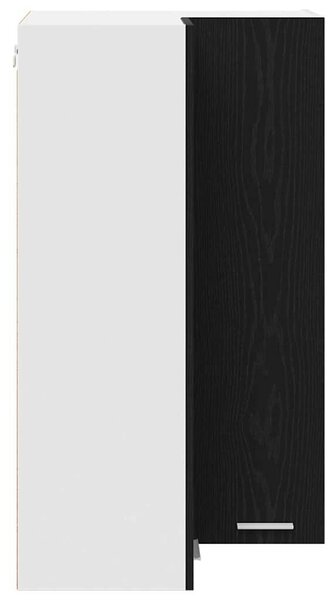 VidaXL Függő szekrény Riga Fekete tölgy és fehér 57 x 57 x 100 cm