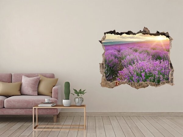 3d lyuk fal dekoráció Levendula mező