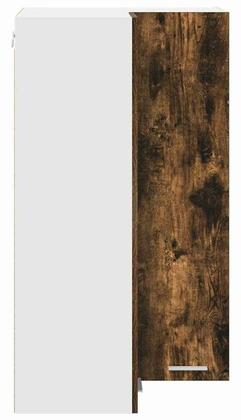 VidaXL Függő szekrény Riga Füstölt tölgy és fehér 57 x 57 x 100 cm