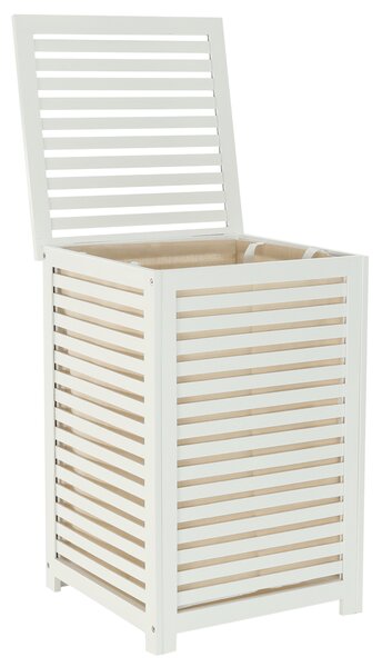 Szennyestartó kosár, lakkozott, banbusz/féher/bézs, BASKET