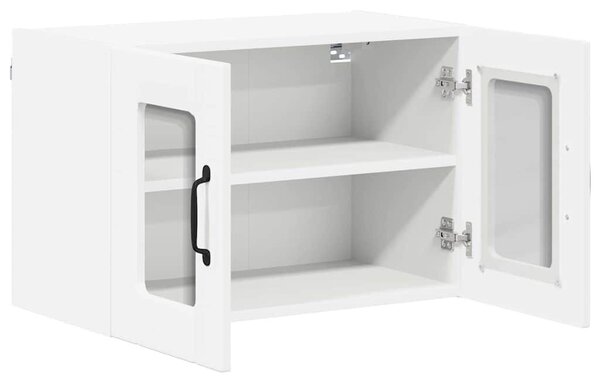 VidaXL Fali üveges szekrény LUCCA 2 pcs Fehér 60 x 31 x 40 cm