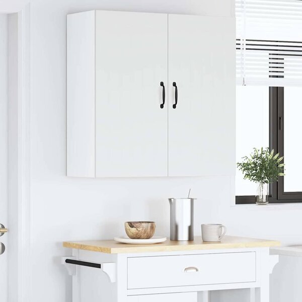 VidaXL Konyhaszekrény Magas Fényű Fehér 80 x 31 x 80 cm Faanyag