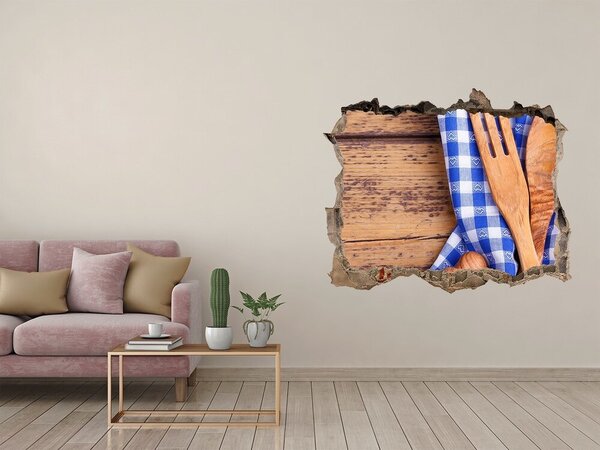 3d lyuk fal dekoráció Fa evőeszközök