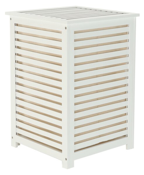 Szennyestartó kosár, lakkozott, banbusz/féher/bézs, BASKET