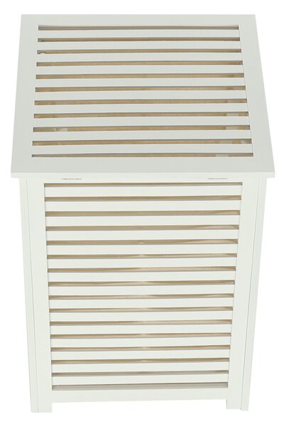 Szennyestartó kosár, lakkozott, banbusz/féher/bézs, BASKET