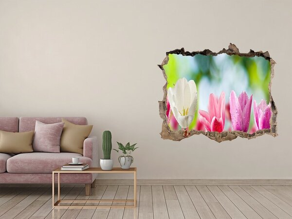3d lyuk fal dekoráció Tulipán