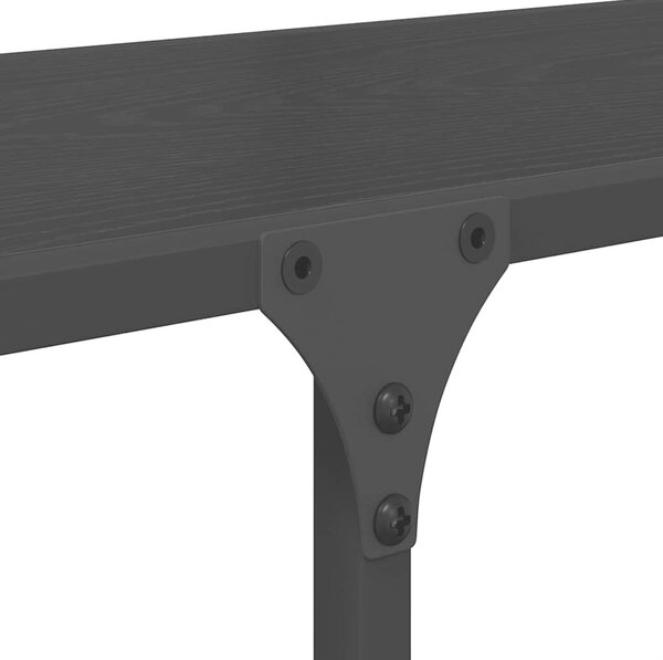 VidaXL Könyvespolc Musta tammi 100 x 32 x 170 cm Faanyag