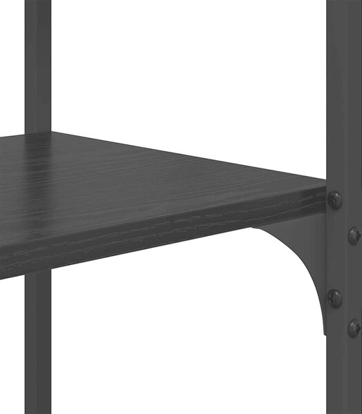 VidaXL Könyvespolc Musta tammi 100 x 32 x 170 cm Faanyag