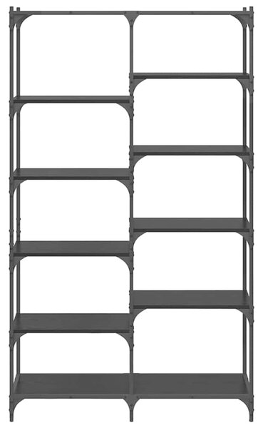 VidaXL Könyvespolc Musta tammi 100 x 32 x 170 cm Faanyag
