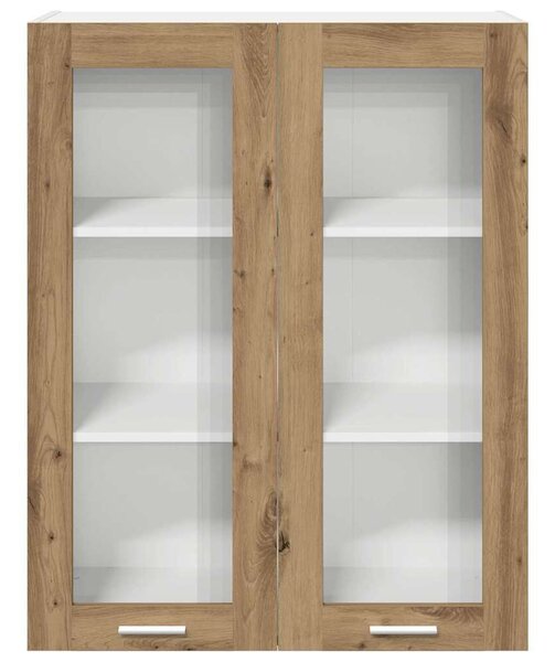 VidaXL Függő szekrény tárolóval Artisan tölgy 80 x 31 x 100 cm Faanyag