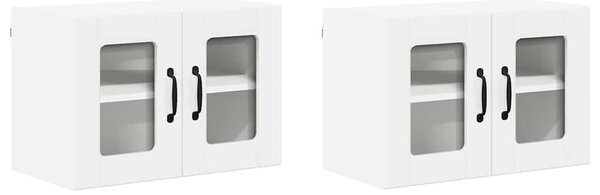 VidaXL Konyhaszekrény 2 pcs Magas Fényű Fehér 60 x 31 x 40 cm Faanyag