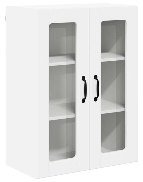 VidaXL Fali üveges szekrény LUCCA Magasfényű Fehér 60 x 31 x 80 cm