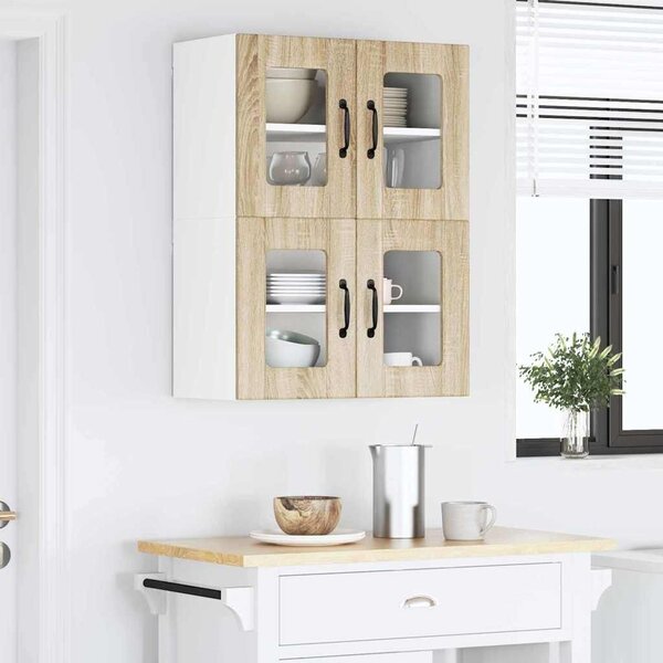 VidaXL Konyhaszekrény 2 pcs Sonoma tölgy 60 x 31 x 40 cm Faanyag
