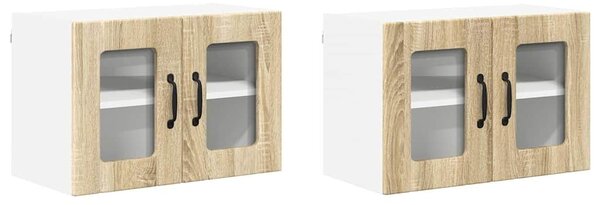 VidaXL Konyhaszekrény 2 pcs Sonoma tölgy 60 x 31 x 40 cm Faanyag