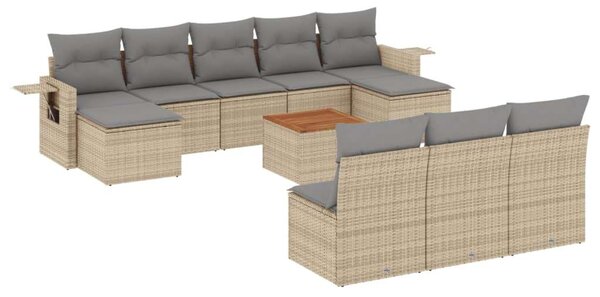 VidaXL Polyrattan Kerti Ülőgarnitúra - 11 részes