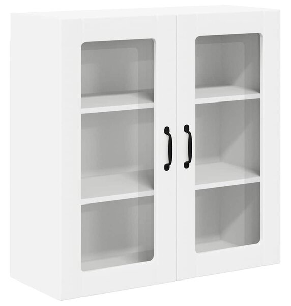 VidaXL Fali üveges szekrény LUCCA Fehér 80 x 31 x 80 cm Szerelt Fa