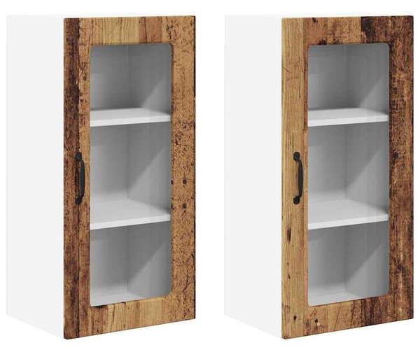 VidaXL Konyhaszekrény 2 pcs Öreg fa 40 x 31 x 80 cm Faanyag