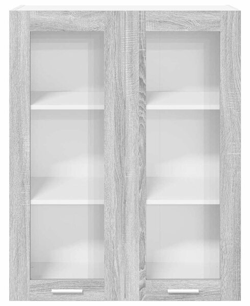 VidaXL Függő szekrény tárolóval Szürke Sonoma 80 x 31 x 100 cm Faanyag