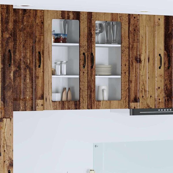 VidaXL Konyhaszekrény 2 pcs Öreg fa 40 x 31 x 80 cm Faanyag