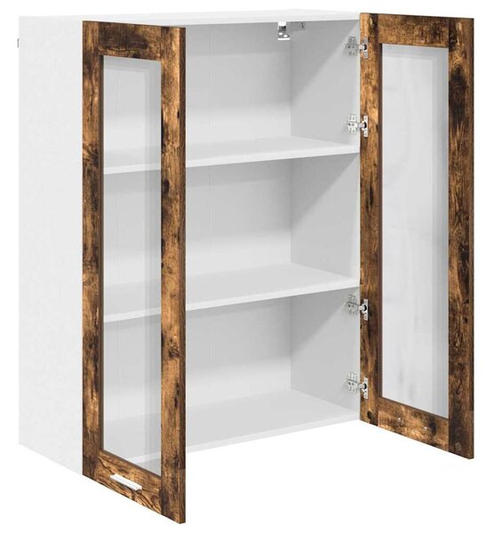 VidaXL Függő szekrény tárolóval Füstölt tölgy 80 x 31 x 100 cm Faanyag