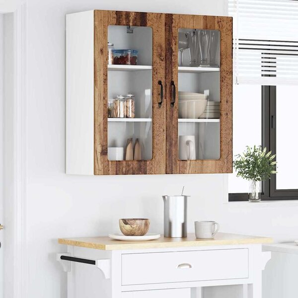 VidaXL Konyhaszekrény 2 pcs Öreg fa 40 x 31 x 80 cm Faanyag