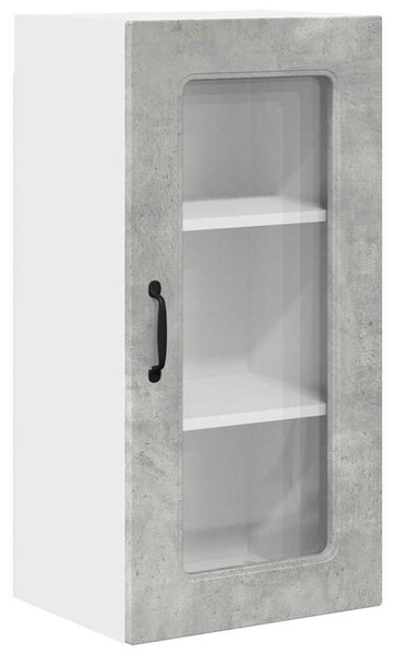 VidaXL Fali konyhaszekrény 2 pcs Beton Szürke 40 x 31 x 80 cm Faanyag