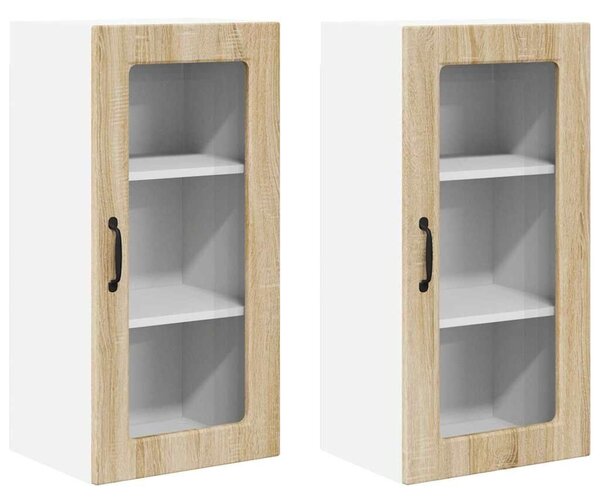 VidaXL Konyhaszekrény 2 pcs Sonoma tölgy 40 x 31 x 80 cm Faanyag