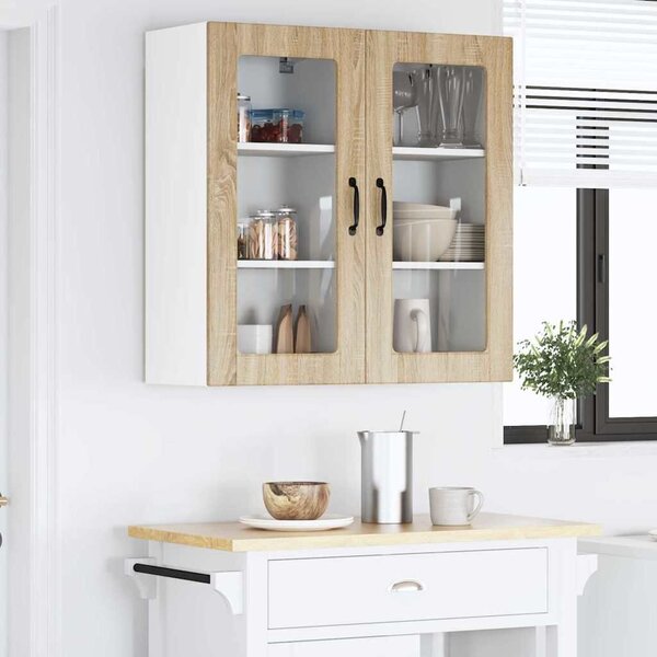 VidaXL Konyhaszekrény 2 pcs Sonoma tölgy 40 x 31 x 80 cm Faanyag