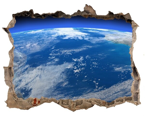3d lyuk fal dekoráció Föld bolygó