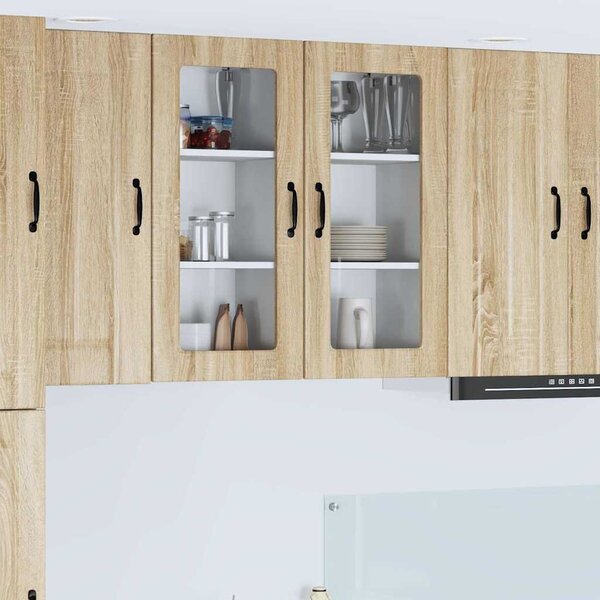 VidaXL Konyhaszekrény 2 pcs Sonoma tölgy 40 x 31 x 80 cm Faanyag