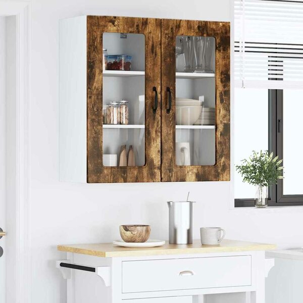 VidaXL Fali konyhaszekrény 2 pcs Füstölt tölgy 40 x 31 x 80 cm Faanyag