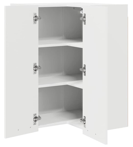 VidaXL Függő szekrény polcokkal Riga Fehér 57 x 57 x 80 cm Faanyag