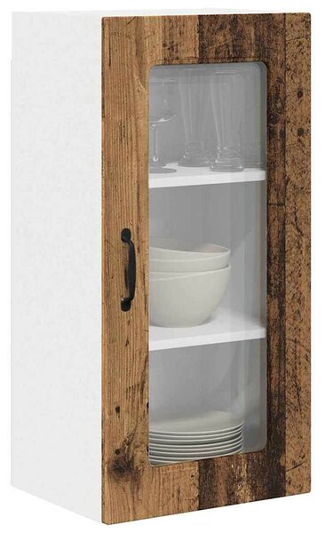 VidaXL Fali konyhaszekrény 2 pcs Öreg fa 40 x 31 x 80 cm Faanyag