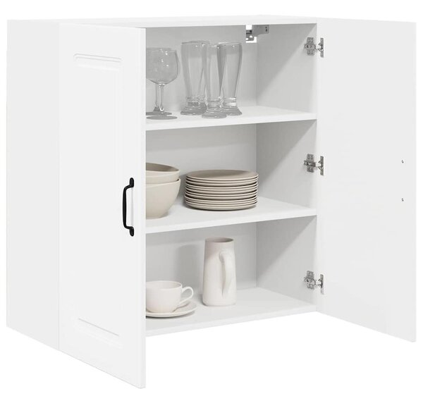 VidaXL Fali konyhaszekrény polcokkal Fehér 80 x 31 x 80 cm Faanyag