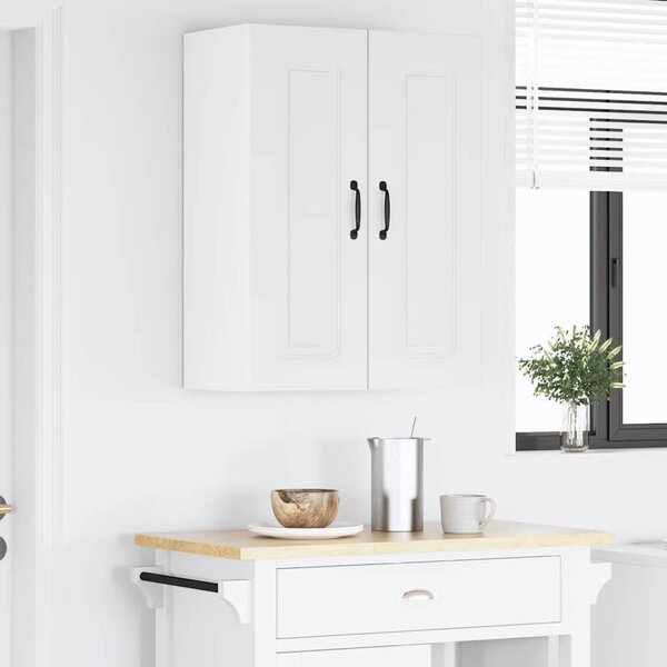 VidaXL Fali konyhaszekrény ajtóval 2 pcs Fehér 30 x 31 x 80 cm Faanyag