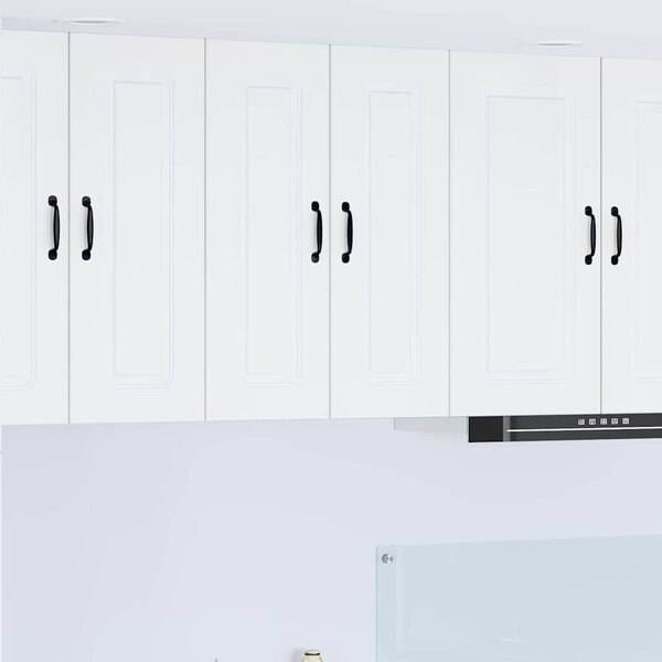 VidaXL Fali konyhaszekrény ajtóval 2 pcs Fehér 30 x 31 x 80 cm Faanyag