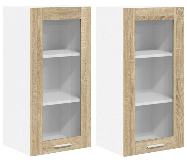 VidaXL Függő szekrény Riga 2 pcs Sonoma tölgy 40 x 31 x 80 cm Faanyag