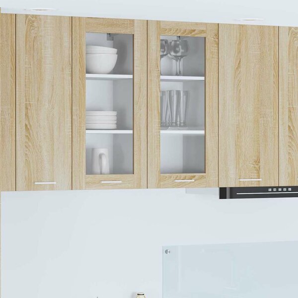 VidaXL Függő szekrény Riga 2 pcs Sonoma tölgy 40 x 31 x 80 cm Faanyag