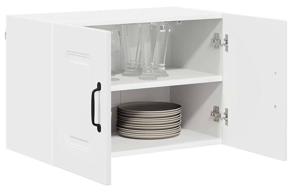 VidaXL Fali konyhaszekrény ajtóval 2 pcs Fehér 60 x 31 x 40 cm Faanyag