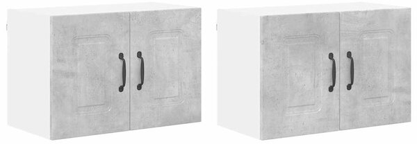 VidaXL Fali konyhaszekrény 2 pcs Beton Szürke 60 x 31 x 40 cm Faanyag