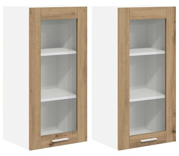 VidaXL Függő szekrény Riga 2 pcs Artisan tölgy 40 x 31 x 80 cm Faanyag