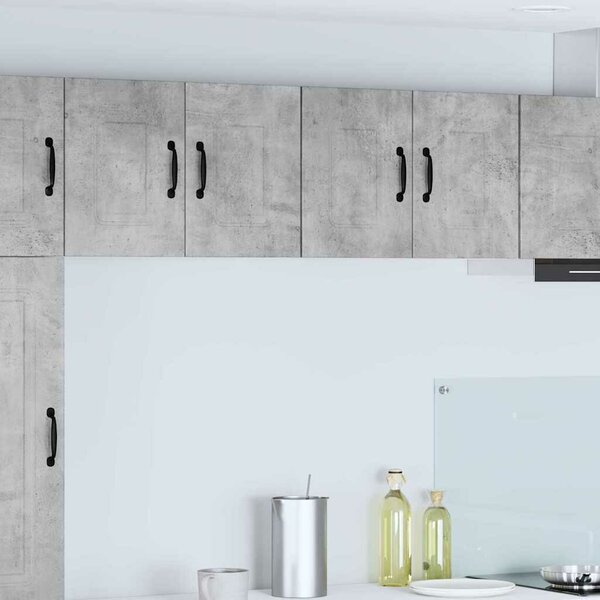 VidaXL Fali konyhaszekrény 2 pcs Beton Szürke 60 x 31 x 40 cm Faanyag