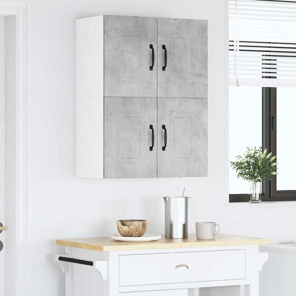 VidaXL Fali konyhaszekrény 2 pcs Beton Szürke 60 x 31 x 40 cm Faanyag