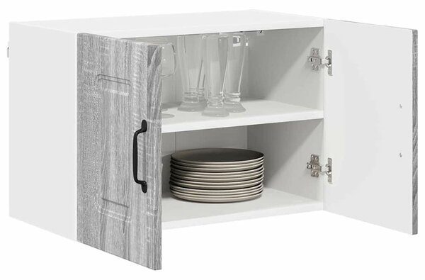 VidaXL Fali konyhaszekrény 2 pcs Szürke Sonoma 60 x 31 x 40 cm Faanyag