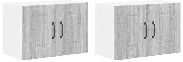 VidaXL Fali konyhaszekrény 2 pcs Szürke Sonoma 60 x 31 x 40 cm Faanyag