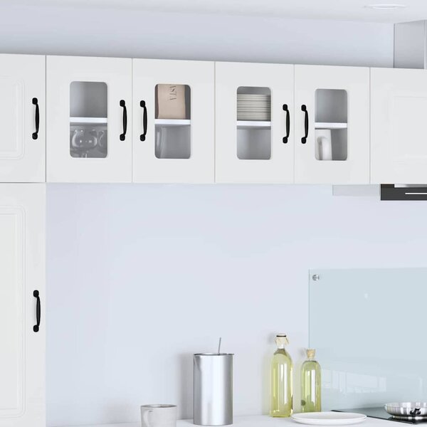 VidaXL Mosogatógép panel Kalmar 2 pcs Fehér 60 x 31 x 40 cm Faanyag