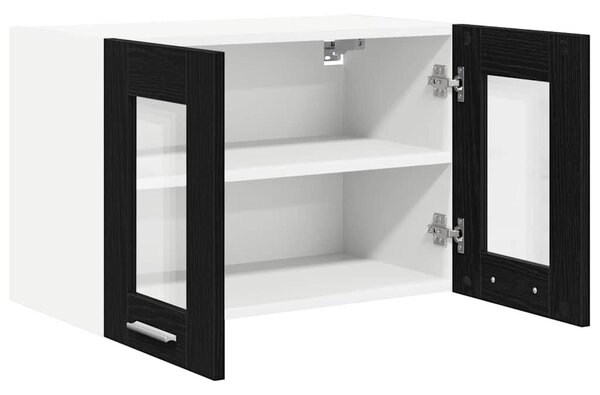 VidaXL Függő szekrény Riga 2 pcs Fekete tölgy 60 x 31 x 40 cm Faanyag